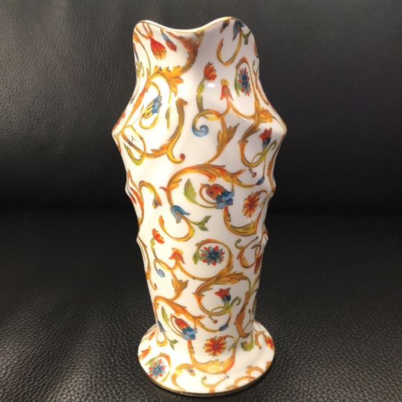 Large Pitcher vintage made in MILAN Royal Garden Decor floral with gold leaf 10” - Picture 3 of 7